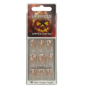 Kiss Impress Press-on Manicure Limited Edition Halloween 30 Nails - Fiyah